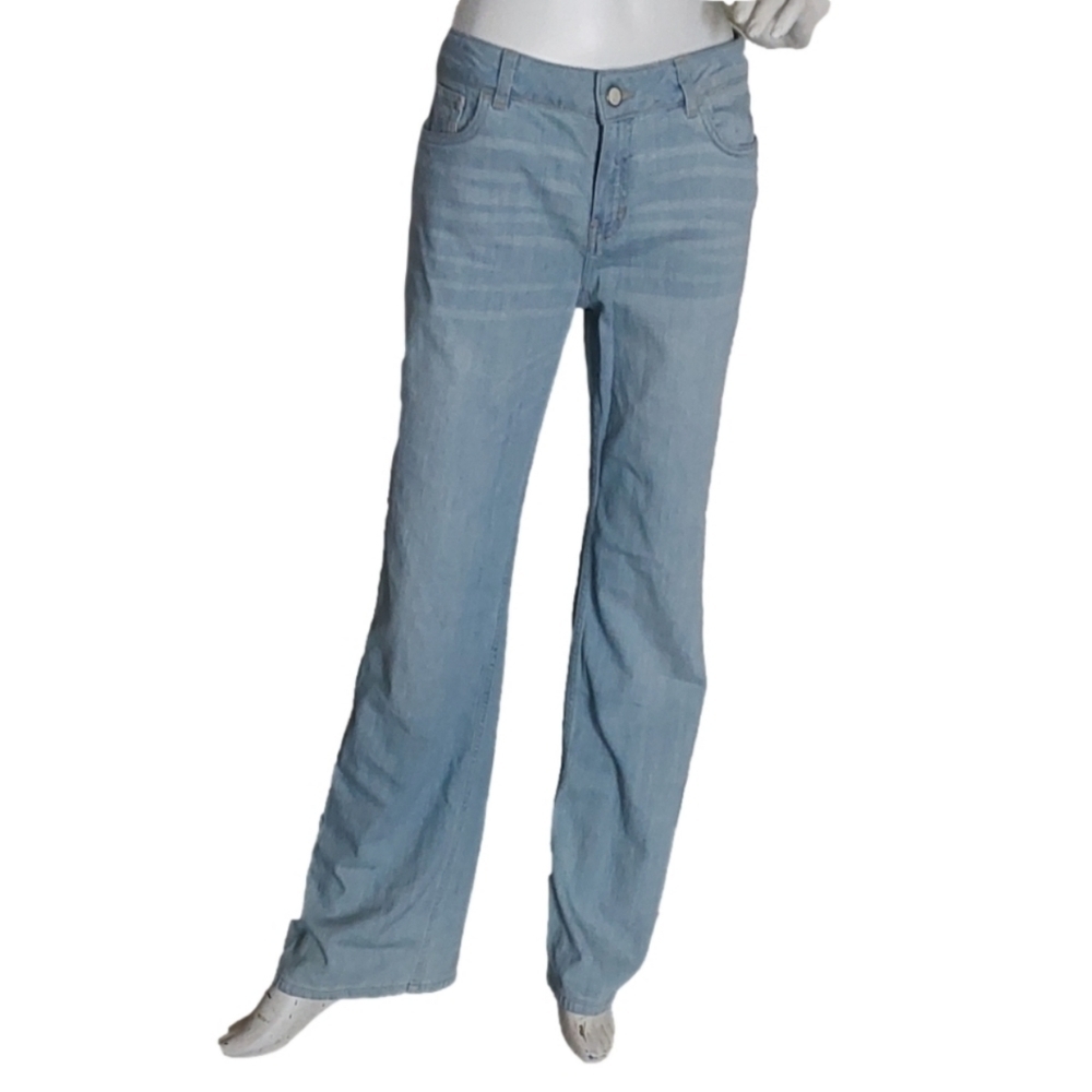Massimo DUTTI WOMEN'STRAIGHT LEG LIGHT WASH DENIM SIZE 6 USA
